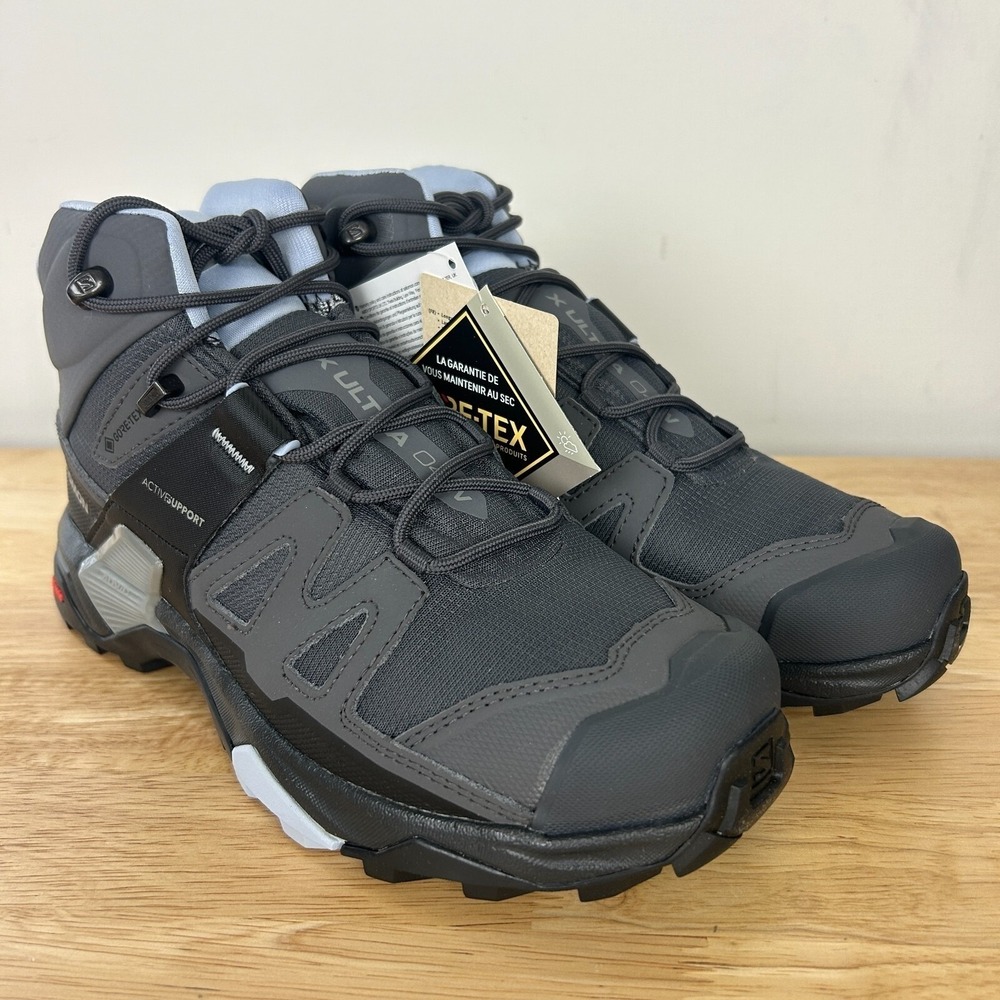 NEW Salomon X Ultra 4 Mid GTX Gore Tex‎ Womens 10 (EU 42.66) Hiking Boots Grey - Picture 2 of 10